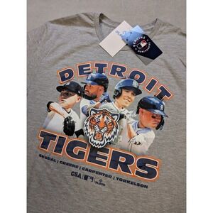Detroit Tigers Shirt Mens Medium Gray Tarik Skubbal Bobblehead Graphic MLB New